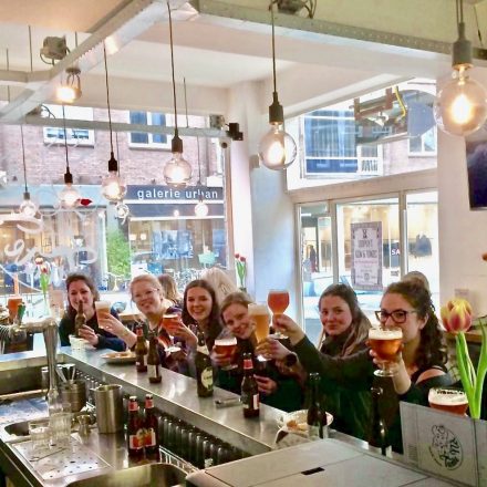 Beer and chips is an unlikely but very tasty combination, as seen here in our favourite snackbar of all